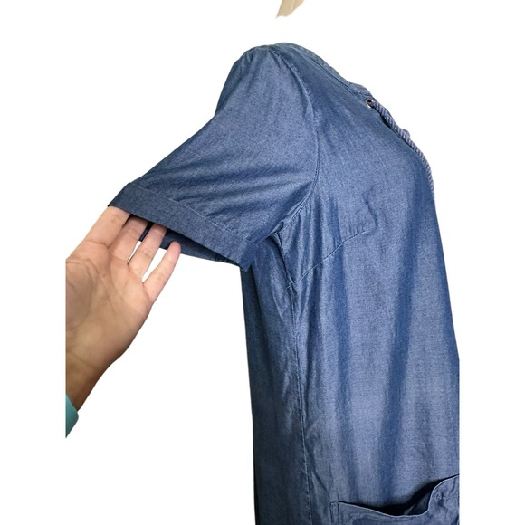 Lovers + Friends blue chambray short sleeves mini dress size Small - Picture 9 of 14